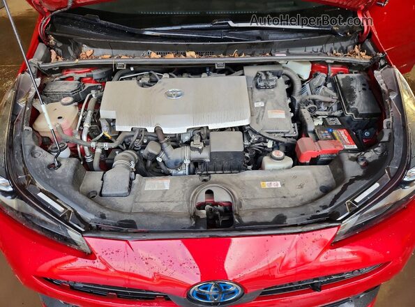 JTDL9RFU3K3012968 2019 TOYOTA PRIUS Red უკანა სალონის ხედი