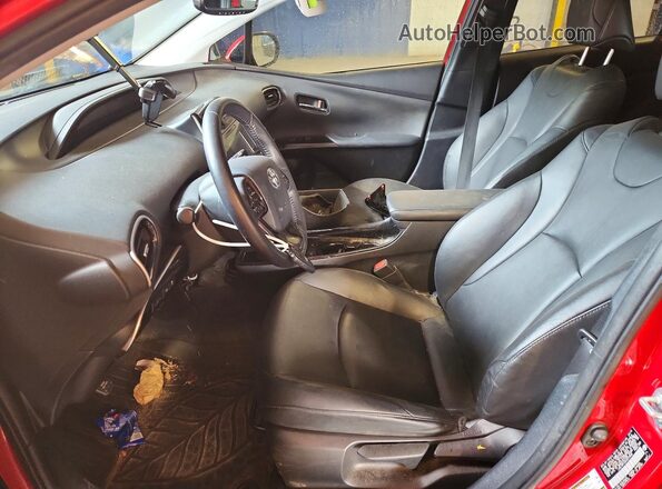 JTDL9RFU3K3012968 2019 TOYOTA PRIUS Red წინა სალონის ხედი