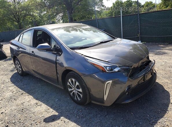 JTDL9RFUXK3008125 2019 TOYOTA PRIUS Gray Передня права чверть