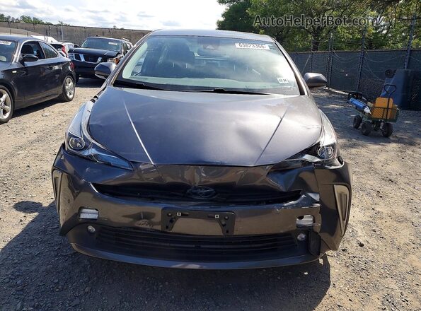 JTDL9RFUXK3008125 2019 TOYOTA PRIUS Gray Вид спереду