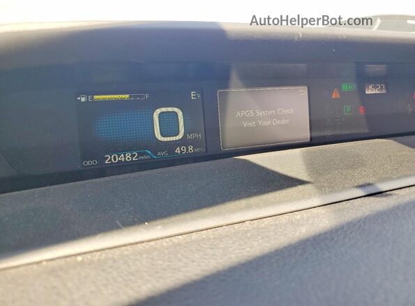 JTDL9RFUXK3008125 2019 TOYOTA PRIUS Gray Вид щитка приладів