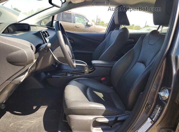 JTDL9RFUXK3008125 2019 TOYOTA PRIUS Gray Вид салону спереду