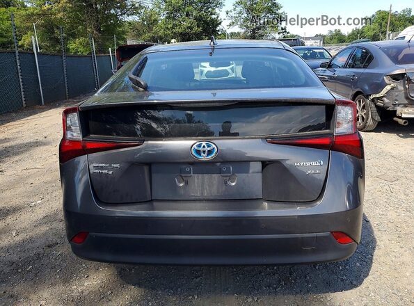 JTDL9RFUXK3008125 2019 TOYOTA PRIUS Gray Вид ззаду