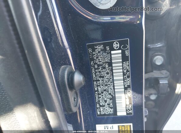JTDS4MCE1MJ070716 2021 TOYOTA COROLLA Blue Engine compartment view