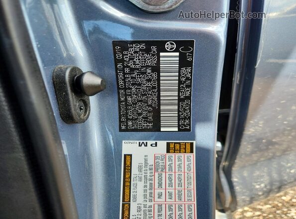 JTDS4RCE4LJ007685 2020 TOYOTA COROLLA Silver Engine compartment view