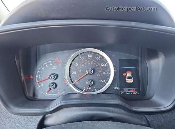 JTDS4RCE4LJ031260 2020 TOYOTA COROLLA White Widok zestawu wskaźników