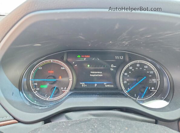 JTEAAAAH0NJ112967 2022 TOYOTA VENZA Синий Вид щитка приборов