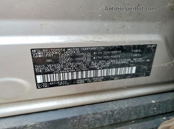 JTEAAAAH4MJ057891 2021 TOYOTA VENZA Tan Widok komory silnika