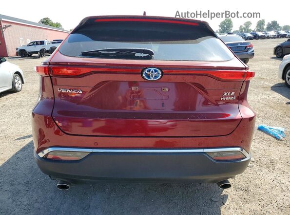 JTEAAAAH4MJ058751 2021 TOYOTA VENZA Red უკანა ხედი