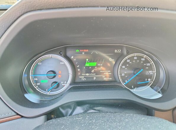 JTEAAAAH5NJ112690 2022 TOYOTA VENZA Серый Вид щитка приборов