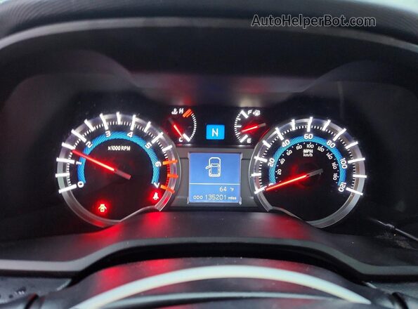 JTEBU5JR6G5354007 2016 TOYOTA 4RUNNER Gray Vista del cuadro de instrumentos