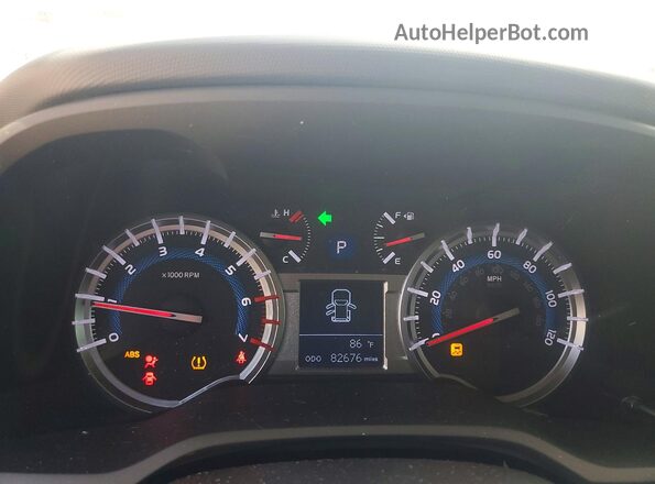 JTEBU5JR9J5520771 2018 TOYOTA 4RUNNER White Vista del cuadro de instrumentos