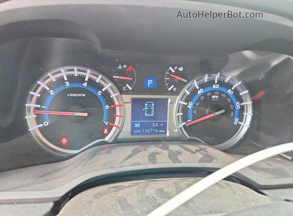 JTEBU5JRXG5390637 2016 TOYOTA 4RUNNER Blue Вид щитка приладів