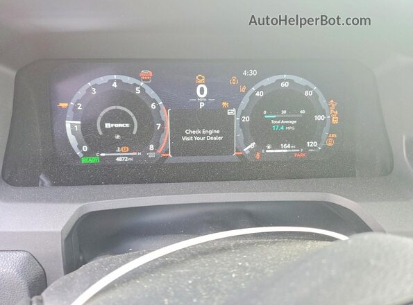JTEVB5BR0T5027940 2026 TOYOTA 4RUNNER Серый Вид щитка приборов