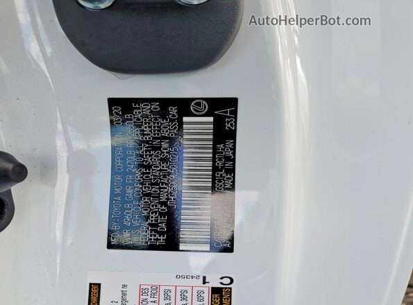 JTHGZ5DC9L5010215 2020 LEXUS RC Белый Вид подкапотного пространства