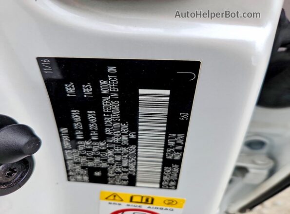 JTJBARBZ5H2109346 2017 LEXUS NX White VIN sticker view