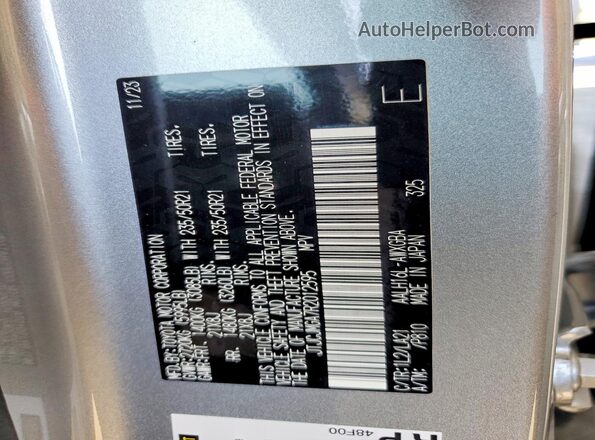 JTJCJMGA7R2012595 2024 LEXUS RX Silver Շարժիչի բաժամունքի տեսք