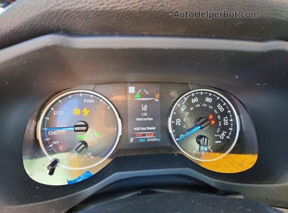 JTM16RFV4ND524908 2022 TOYOTA RAV4 Синий Вид щитка приборов
