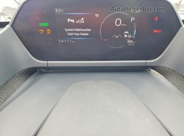 JTMABACA9RA076090 2024 TOYOTA BZ4X Silver Instrument cluster view