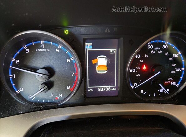 JTMBFREV1JJ219724 2018 TOYOTA RAV4 Blue Instrument cluster view