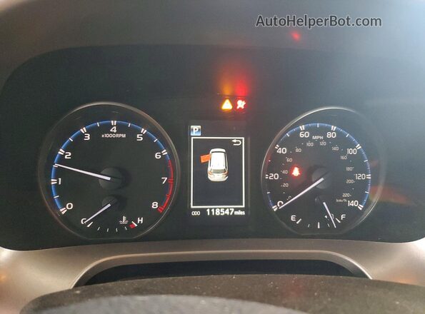 JTMBFREV1JJ747781 2018 TOYOTA RAV4 Синий Вид щитка приборов