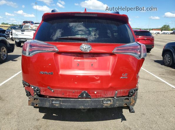 JTMBFREV5GJ084742 2016 TOYOTA RAV4 Red Вид ззаду