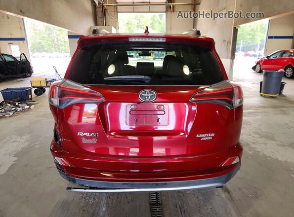 JTMDFREV8JD238522 2018 TOYOTA RAV4 Бордовый Вид сзади