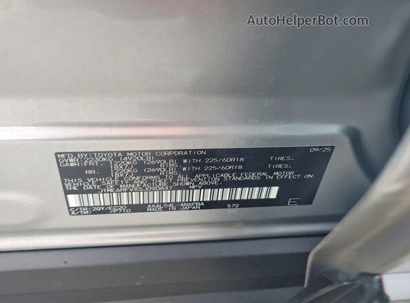 JTME6RFVXSJ090847 2025 TOYOTA RAV4 Silver Widok naklejki z numerem VIN