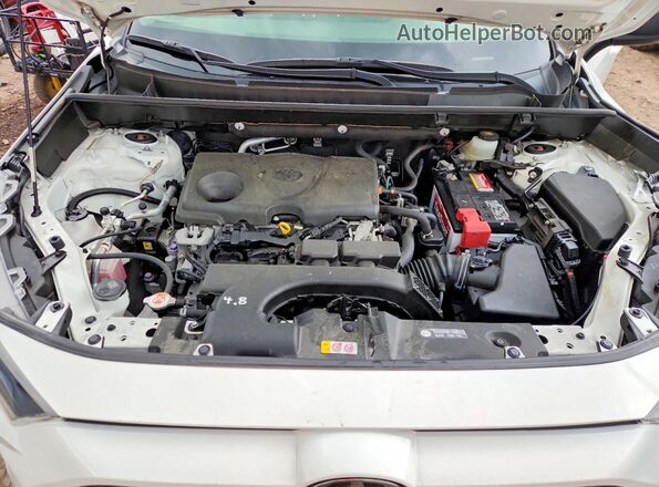 JTMF1RFV2KD033592 2019 TOYOTA RAV4 White Vista del compartimento del motor