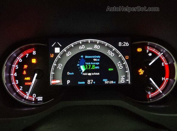JTMG1RFVXPD093177 2023 TOYOTA RAV4 White Вид щитка приладів