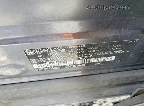 JTMW1RFV3KD032676 2019 TOYOTA RAV4 Gray ძრავის განყოფილების ხედი