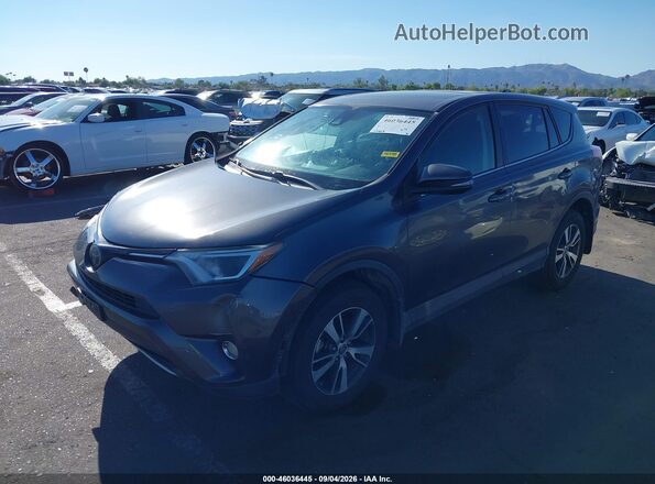 JTMWFREV1JJ172342 2018 TOYOTA RAV4 Gray წინა მარცხენა ხედი სამი მეოთხედიდან