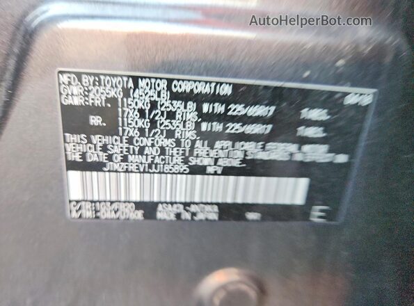 JTMZFREV1JJ185895 2018 TOYOTA RAV4 Gray Շարժիչի բաժամունքի տեսք