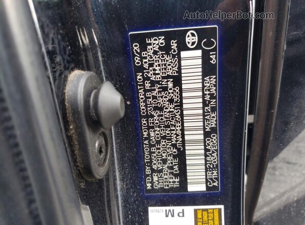 JTNA4MBE6M3113556 2021 TOYOTA COROLLA Черный Вид наклейки с VIN-кодом