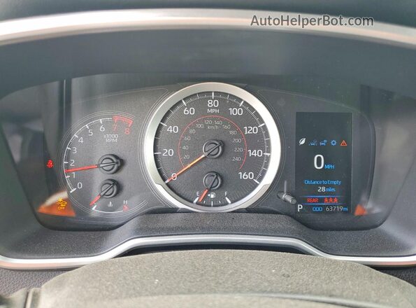 JTND4RBE3L3086003 2020 TOYOTA COROLLA White Widok zestawu wskaźników