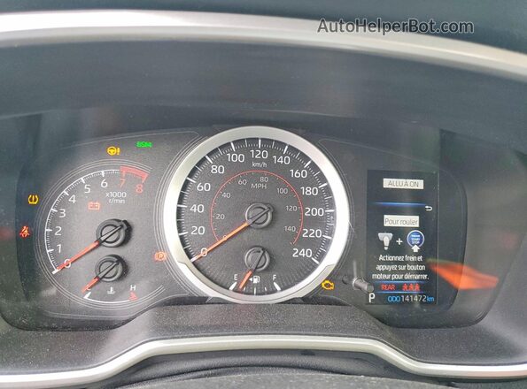 JTNK4RBE0K3017713 2019 TOYOTA COROLLA Blue Вид щитка приладів