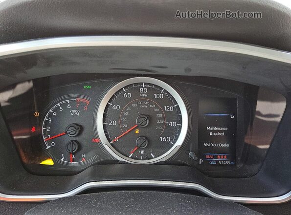 JTNK4RBE0K3025360 2019 TOYOTA COROLLA Белый Вид щитка приборов