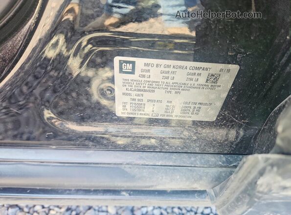 KL4CJASB6KB849209 2019 BUICK ENCORE Черный Вид подкапотного пространства