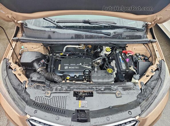 KL4CJESB2JB535398 2018 BUICK ENCORE Tan ძრავის განყოფილების ხედი