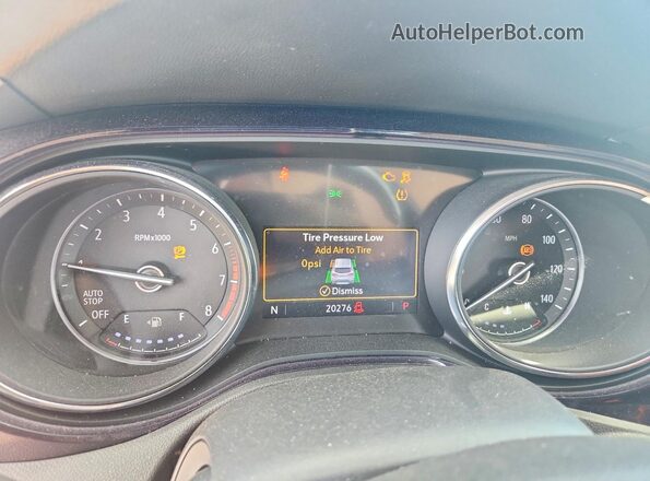 KL4MMDSL1NB136583 2022 BUICK ENCORE Red Instrument cluster view