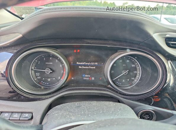 KL4MMGSL1NB038414 2022 BUICK ENCORE Red Instrument cluster view
