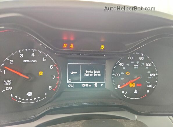 KL77LFEP8SC197738 2025 CHEVROLET TRAX White Vista del cuadro de instrumentos