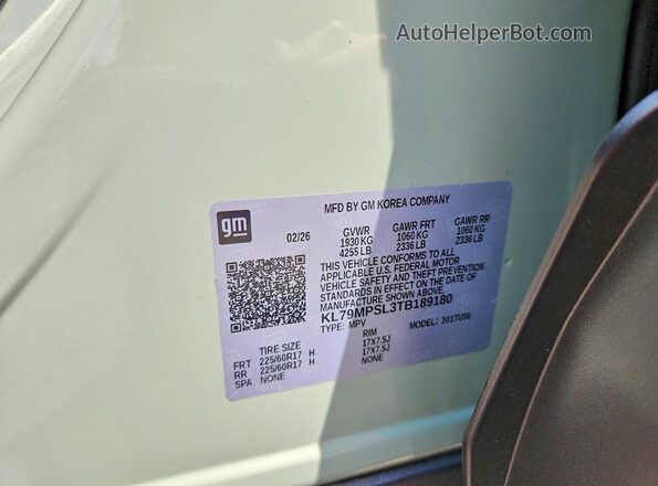 KL79MPSL3TB189180 2026 CHEVROLET TRAILBLAZER Green Вид підкапотного простору