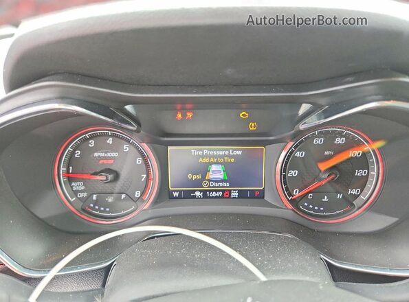 KL79MUSL1PB181356 2023 CHEVROLET TRAILBLAZER Синий Вид щитка приборов