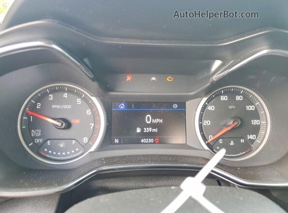 KL79MVSL4NB119047 2022 CHEVROLET TRAILBLAZER Brown Вид щитка приладів