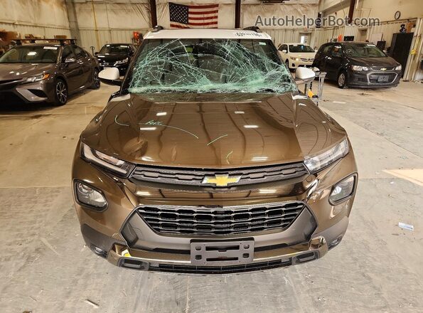 KL79MVSL8MB016941 2021 CHEVROLET TRAILBLAZER Brown წინა ხედი