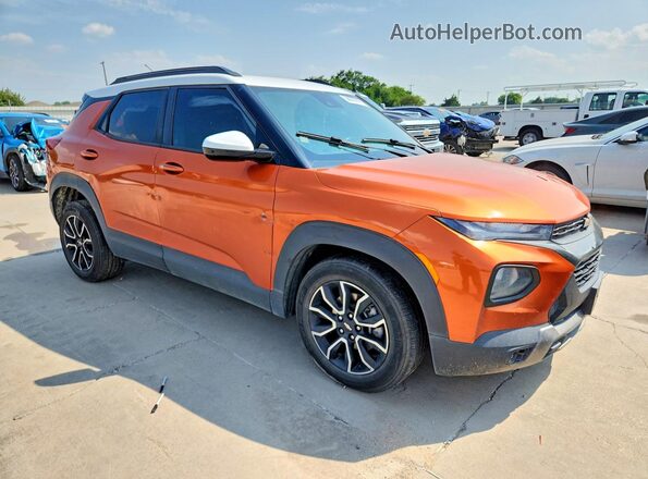 KL79MVSLXNB068010 2022 CHEVROLET TRAILBLAZER Оранжевый Передняя правая четверть