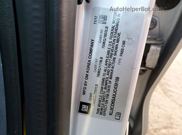 KL8CD6SAXJC439189 2018 CHEVROLET SPARK Gray Вид підкапотного простору