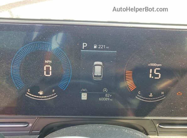 KM8HACAB4SU190619 2025 HYUNDAI KONA Burgundy Instrument cluster view