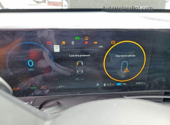 KM8HC3A6XRU007554 2024 HYUNDAI KONA Blue ხელსაწყოთა პანელის ხედი